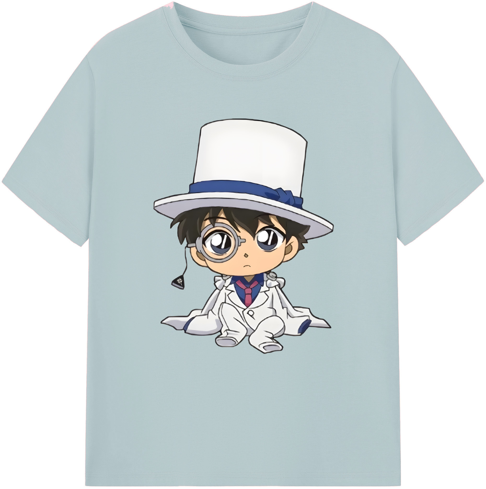 （画像用） 名探偵コナン くろば かいと Detective Conan Kuroba Kaito 綿100％半袖Tシャツ（フロントプリント）